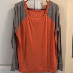 The Limited Coral and Grey Sweatshirt